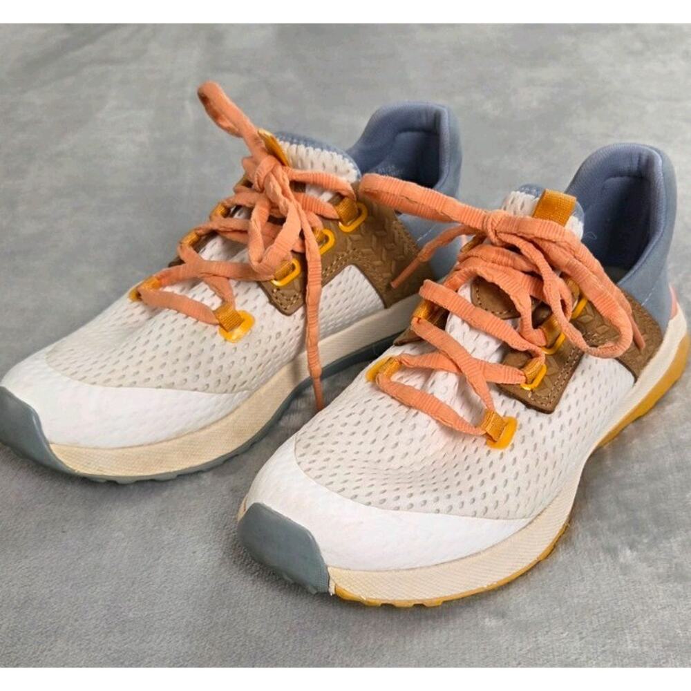 Olukai Wailuku bright white sea ice Sneakers Womens 6 mesh shoes arch lace up